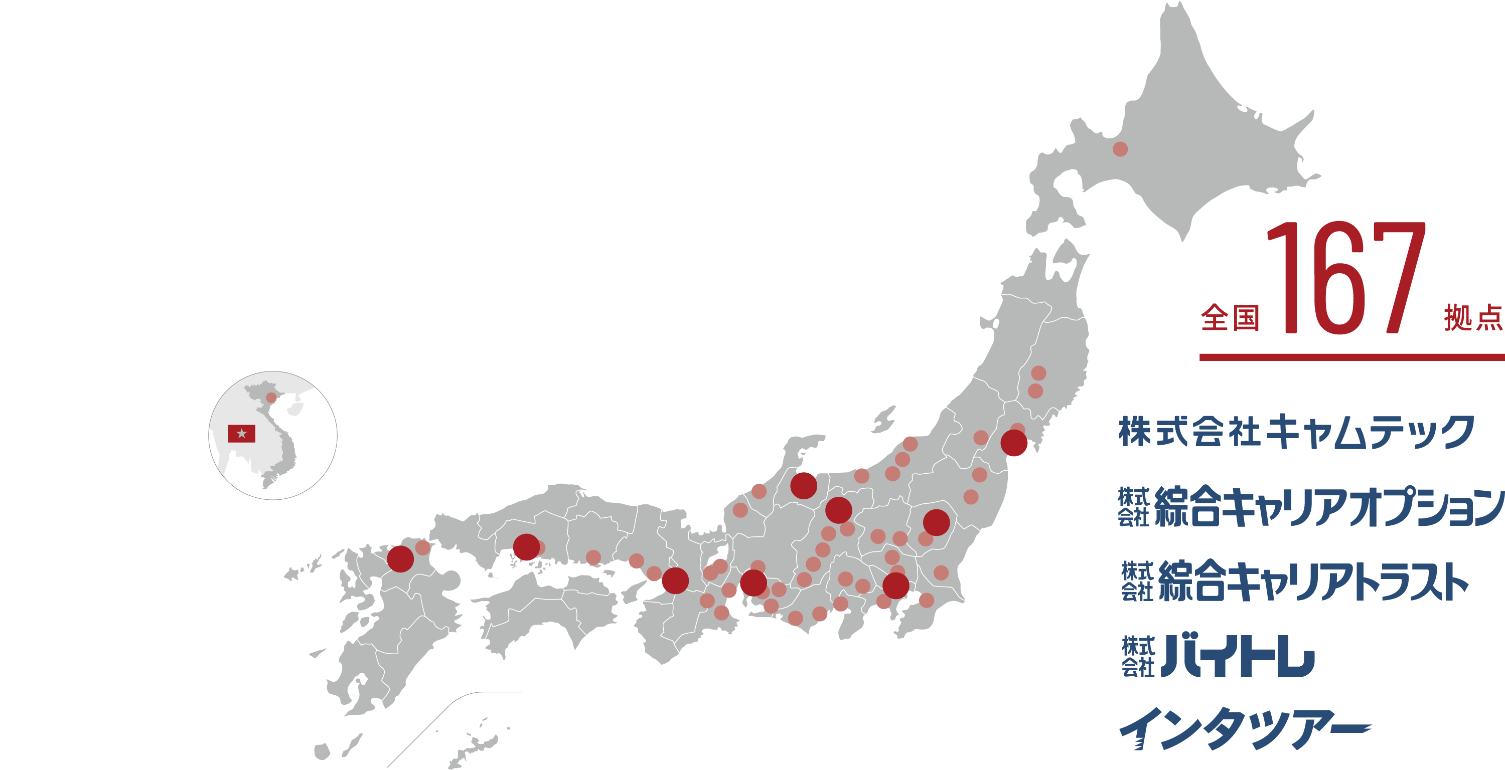 CAMCOM（キャムコム）グループの規模